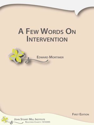 cover image of A Few Words on Intervention
